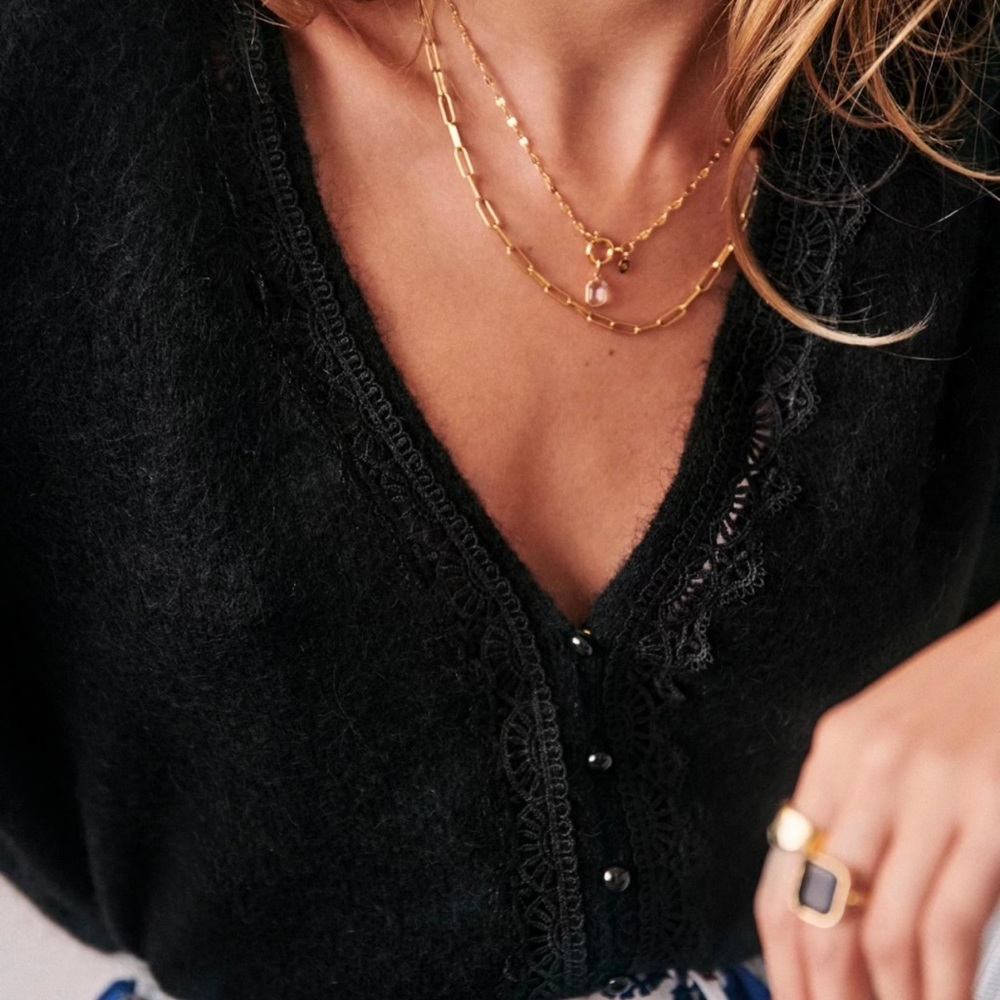 Sézane Valentine Jumper Black Small